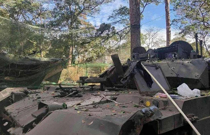 VT-4 с оторванным стволом./ Фото: indomiliter.com