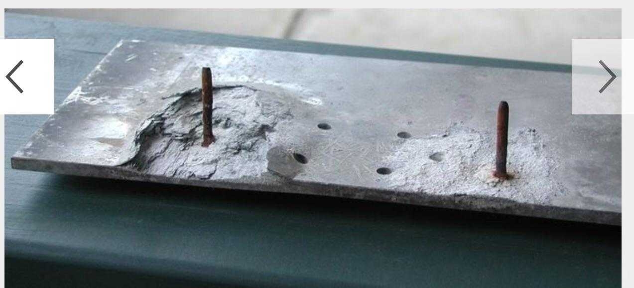 Разрушенный алюминий./ Фото: rapid-skoda.ru