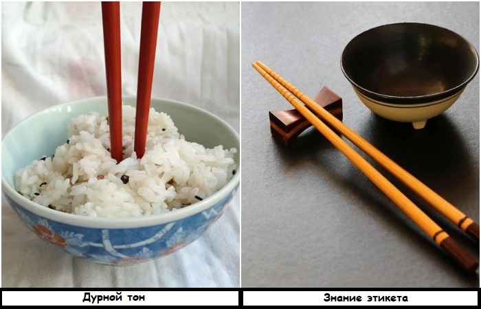 Палочки нужно класть на специальную подставку