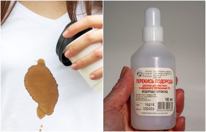 Перекись хорошо отбеливает ткань