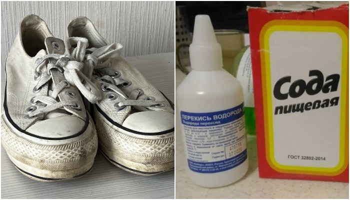 Натрите готовой пастой кеды с помощью зубной щетки. / Фото: arduino54.ru