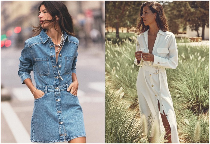 Варианты тканей для платья-рубашки